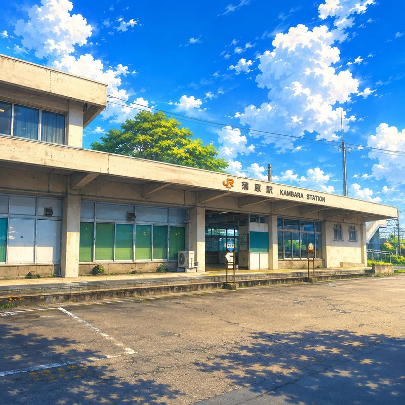 蒲原駅のイラスト