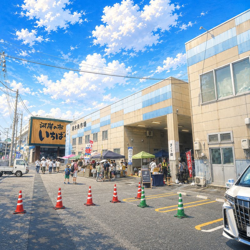 河岸の市のイラスト