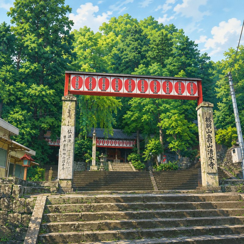 清水寺のイラスト