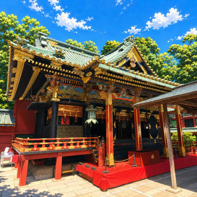 久能山東照宮のイラスト