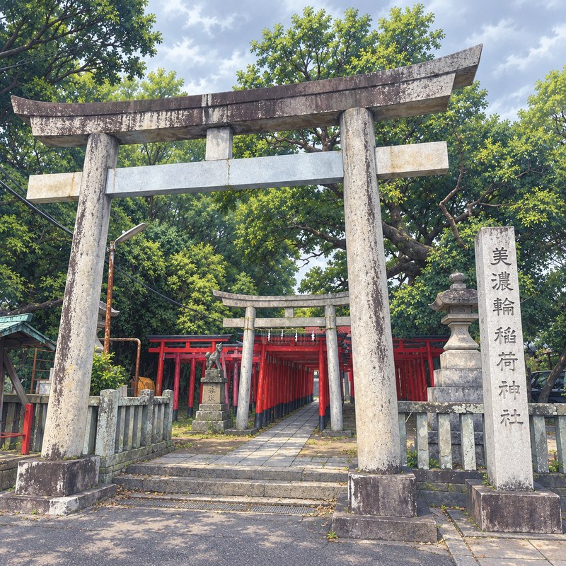 美濃輪稲荷神社のイラスト