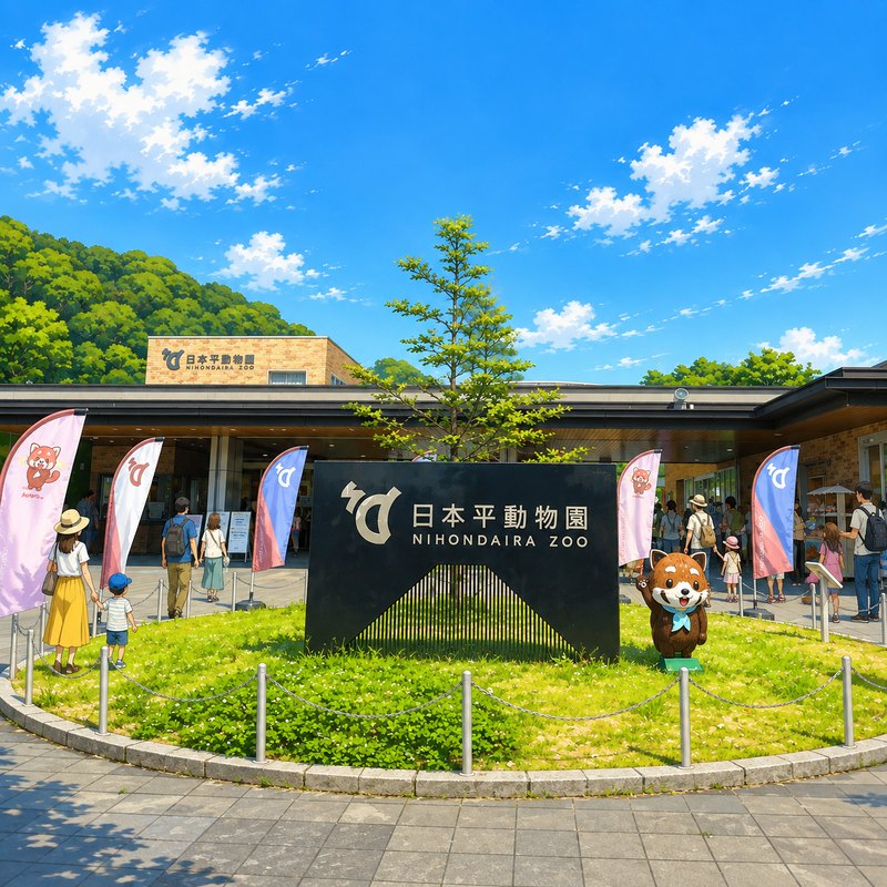 日本平動物園のイラスト