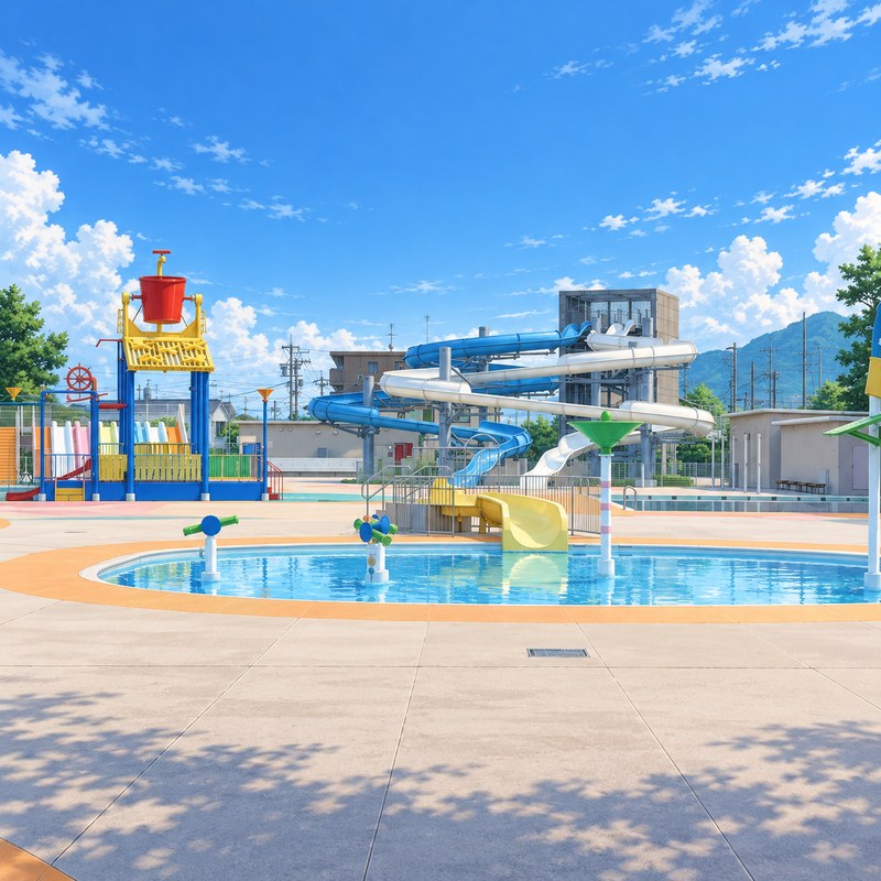 大浜公園プールのイラスト