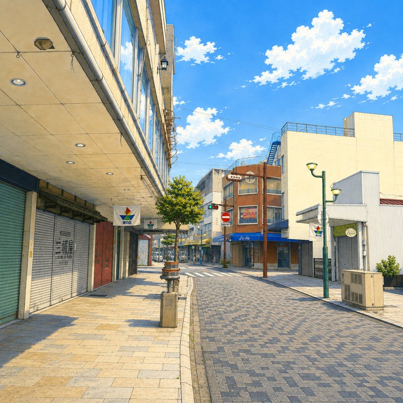 清水銀座商店街のイラスト