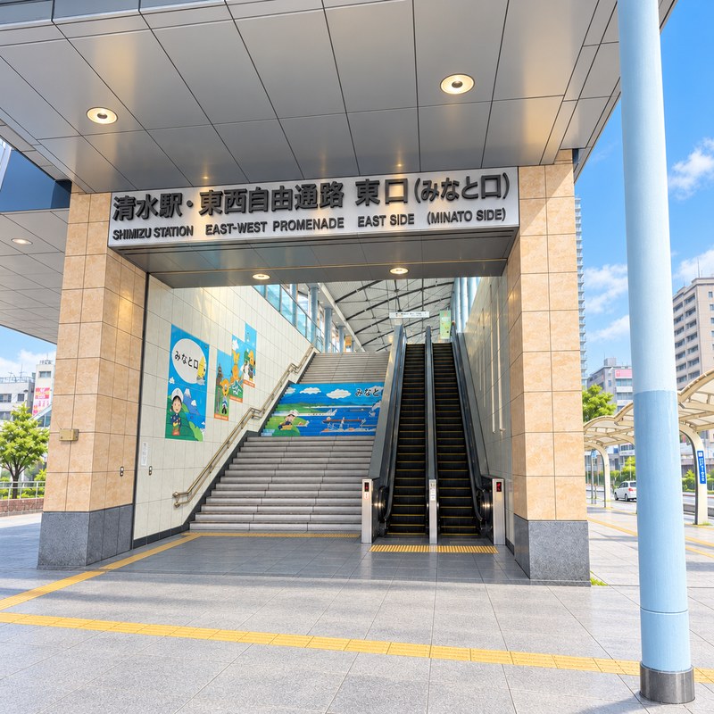 清水駅東口のイラスト